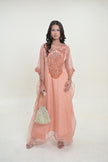 Salmon Tissue Kaftaan & Satin Pants