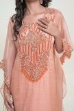 Salmon Tissue Kaftaan & Satin Pants