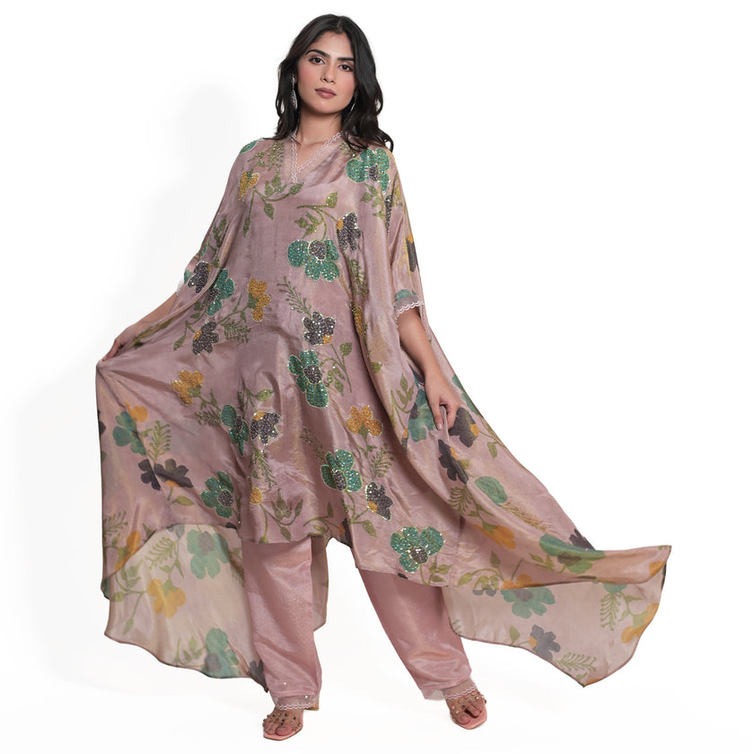 Printed Tissue Crepe Free-style Suit