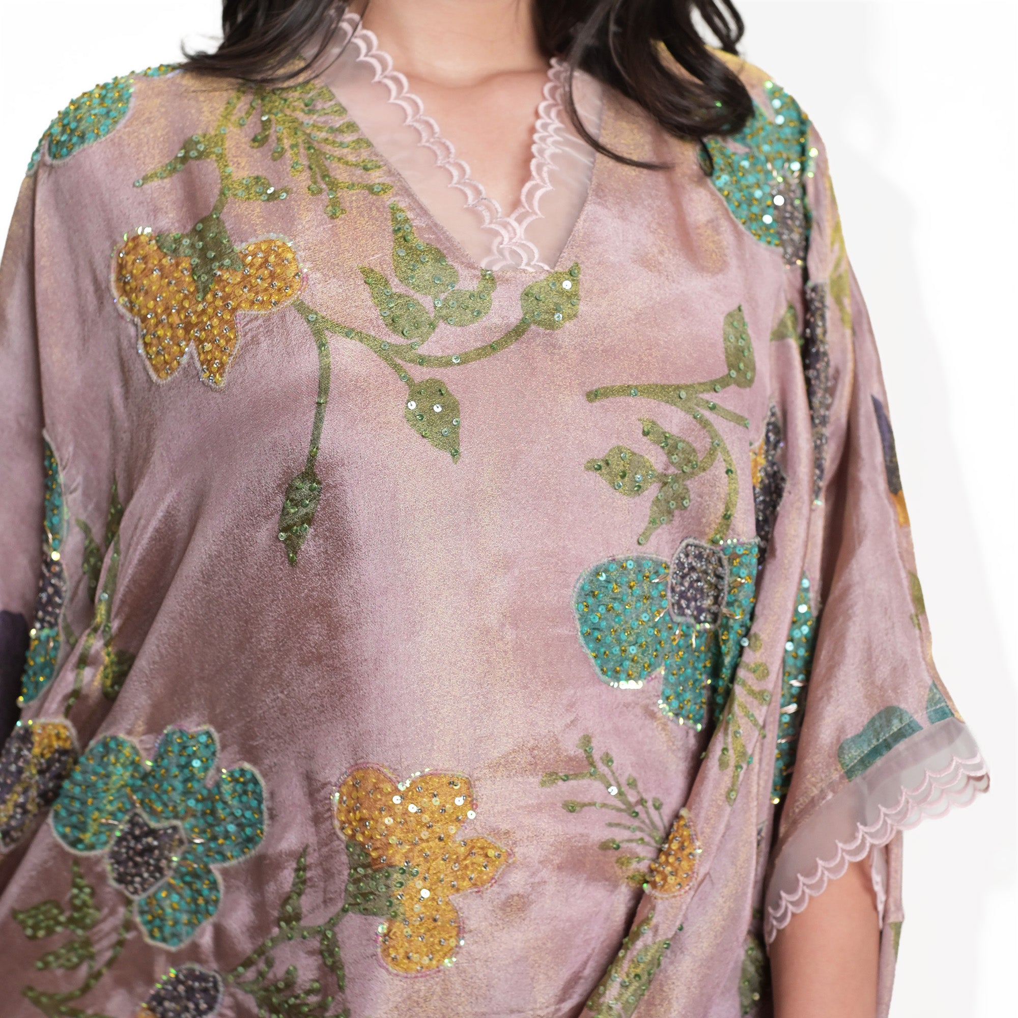 Printed Tissue Crepe Free-style Suit