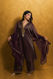 Aubergine Pant & Kurta Set