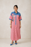 The Block Party Giraffe Shirt Dress