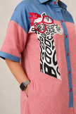 The Block Party Giraffe Shirt Dress