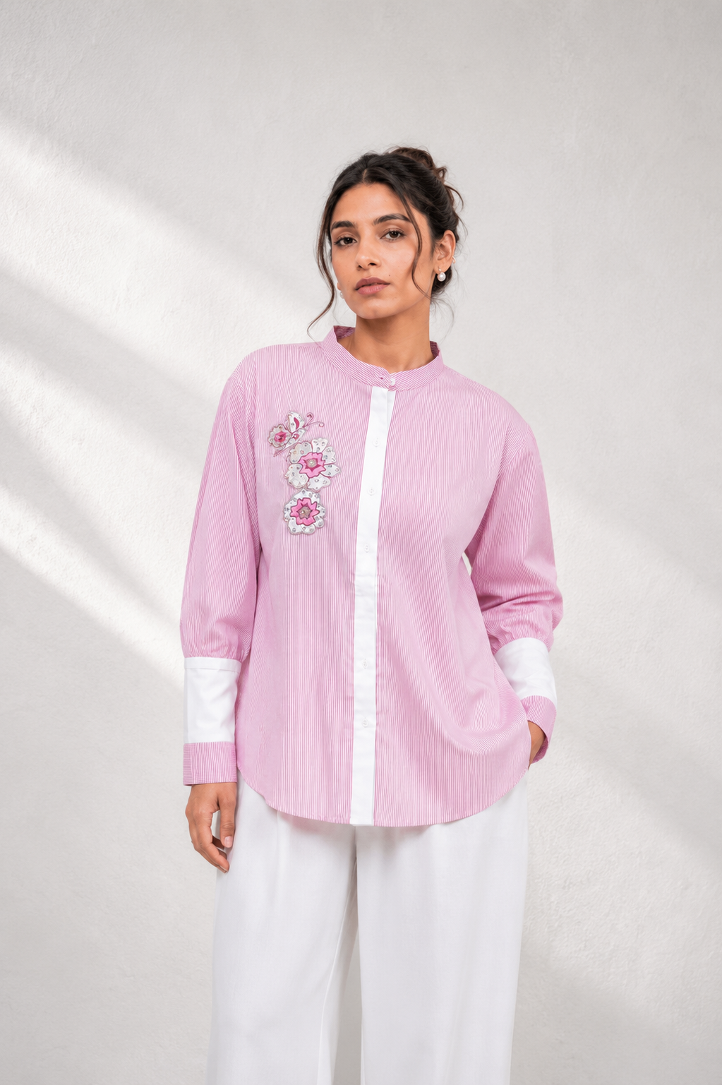 Caught in Pink Shirt