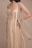 Beige & Silver Gota Suit