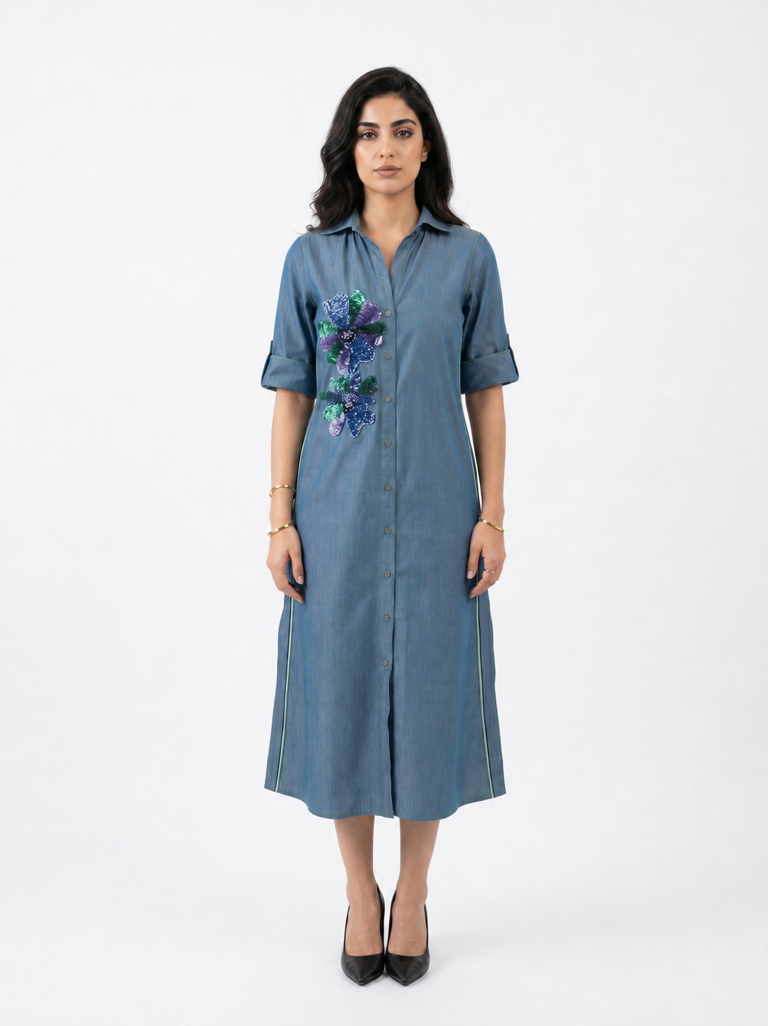 The Indigo Bloom Dress
