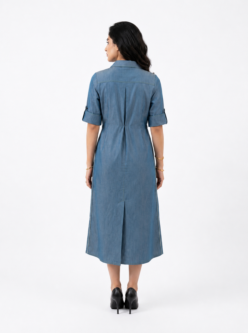 The Indigo Bloom Dress