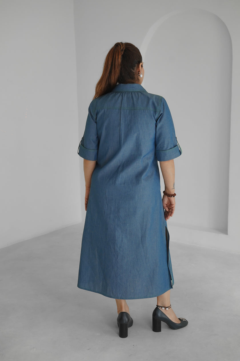 The Indigo Bloom Dress