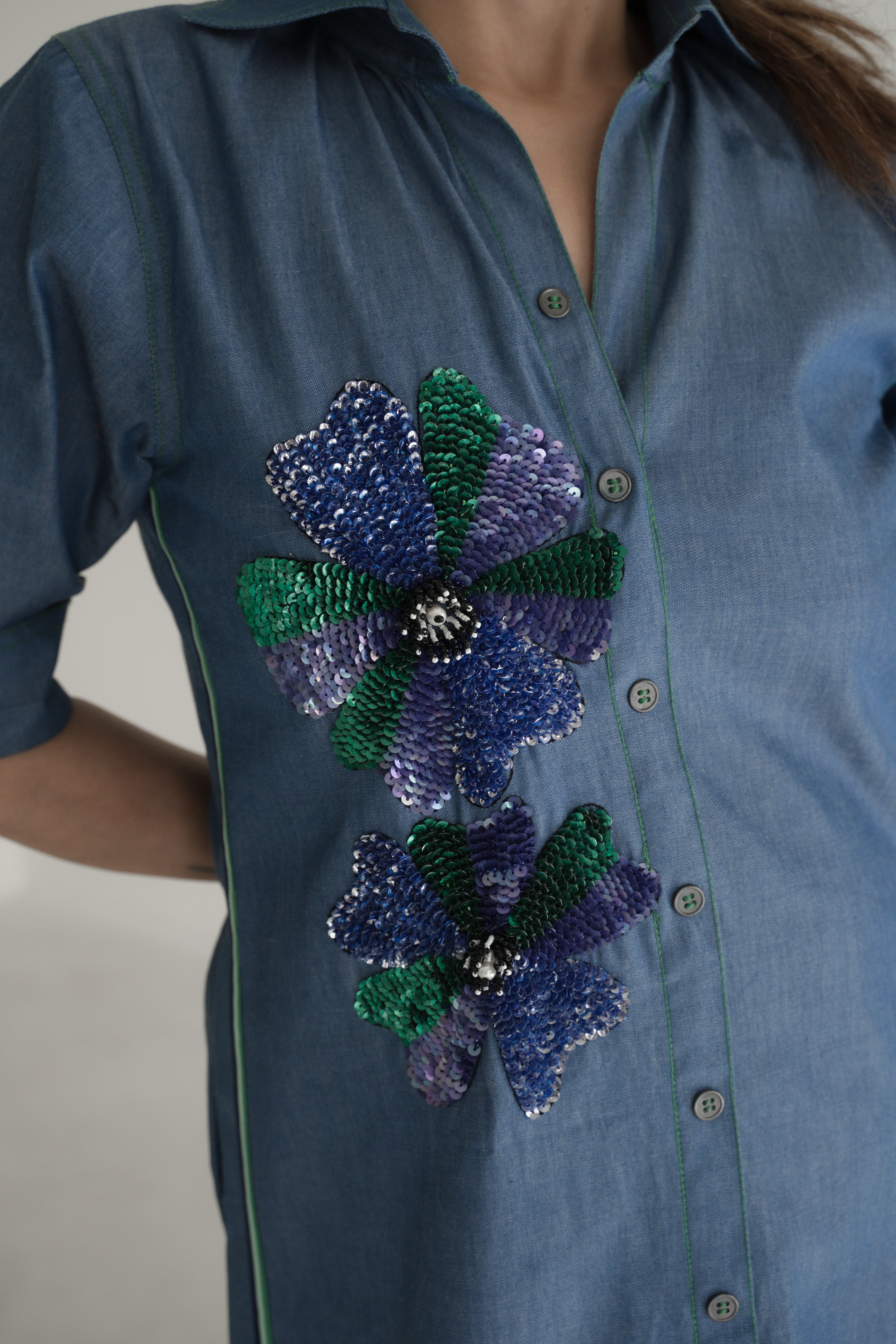 The Indigo Bloom Dress
