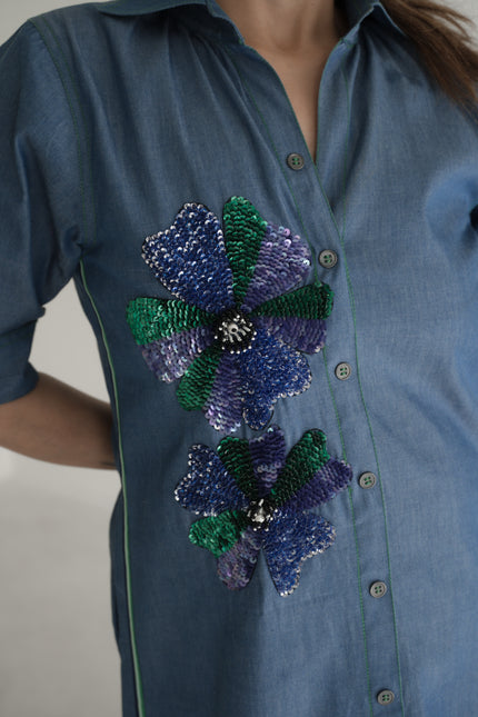 The Indigo Bloom Dress