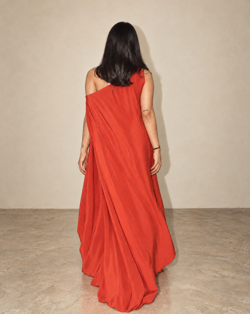 The Terracotta Crepe Dress