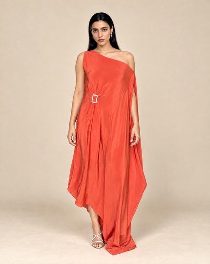 The Terracotta Crepe Dress