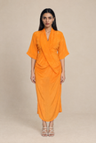 The Saffron Drape Dress