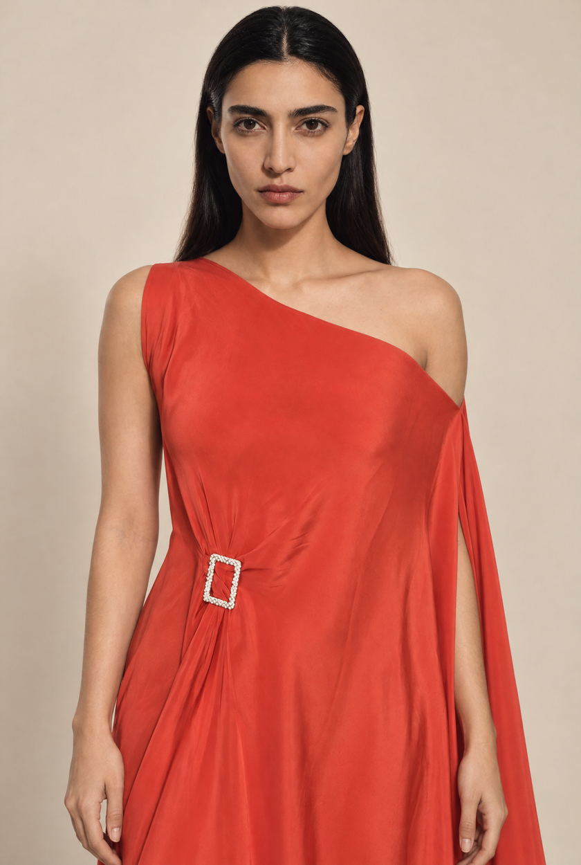 The Terracotta Crepe Dress