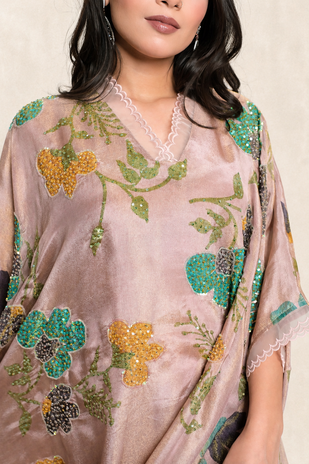 Printed Tissue Crepe Free-style Suit