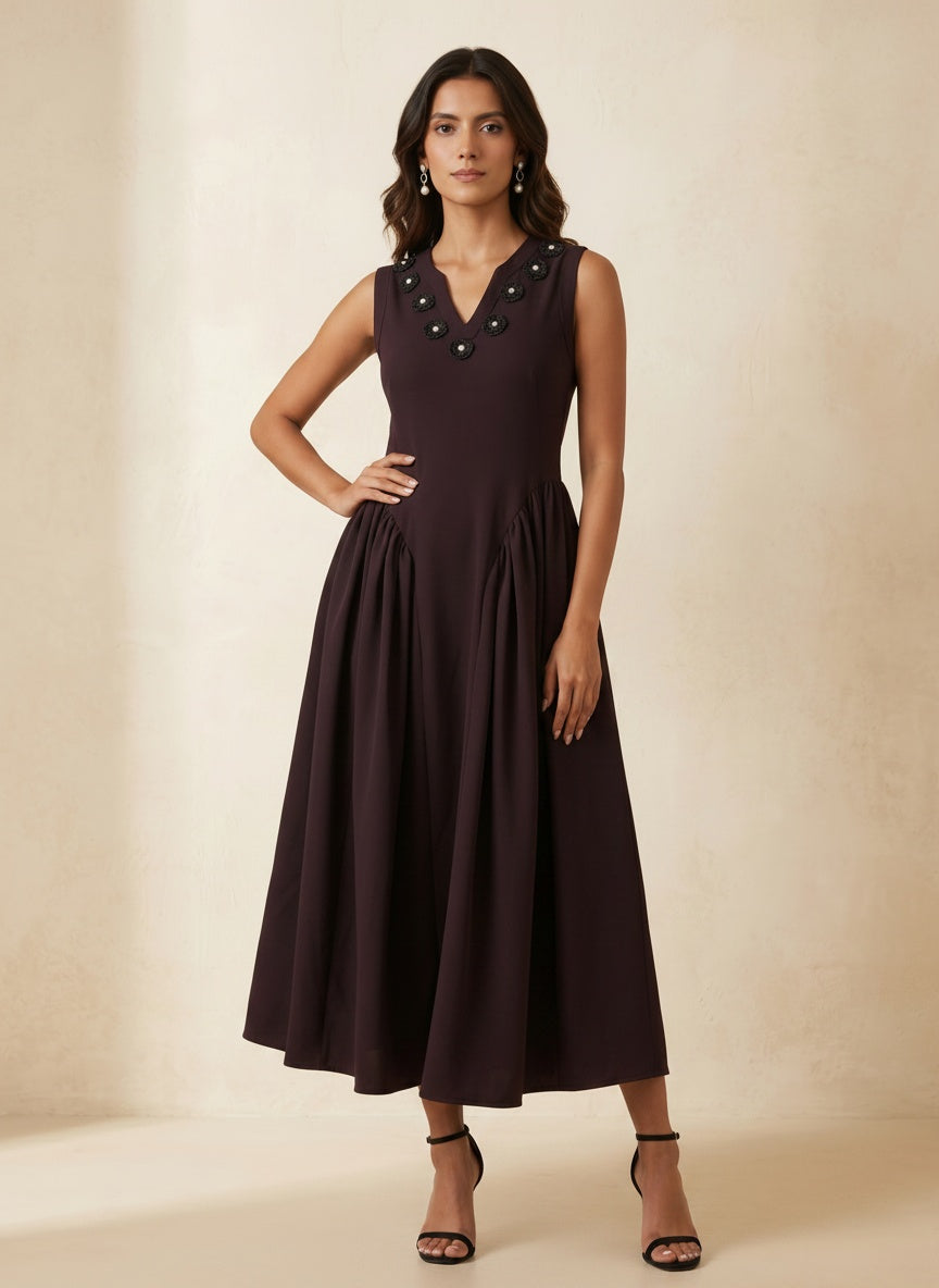 Deep Red Wine Dress