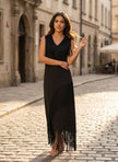 Noir Fringe Dress